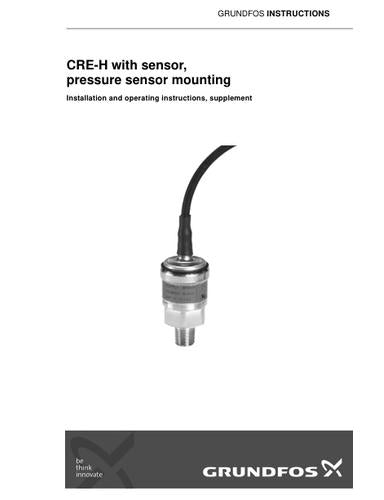 CRE-H with Sensor, Pressure Sensor Mounting Supplement (Installation and operating instructions)