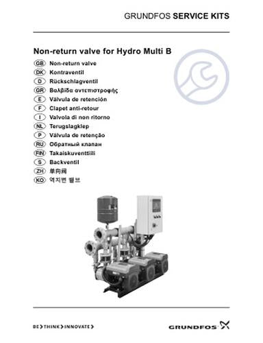 Non-return valve for Hydro Multi B (Service kit instruction)