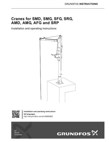 Cranes for SMD, SMG, SFG, SRG, AMD, AMG, AFG and SRP (Multi language) (Installation and operating instructions)