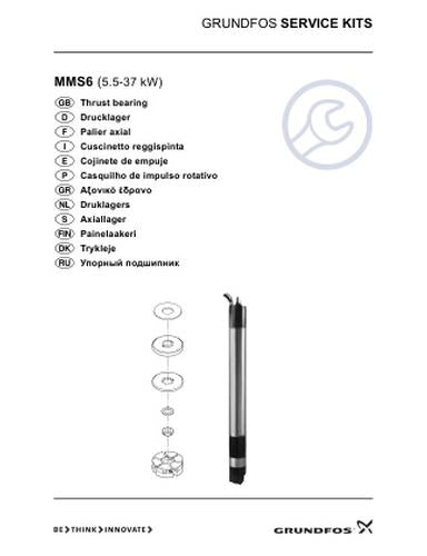 MMS 6 (5.5 - 37 kW) - Thrust bearing kit (Service kit instruction)