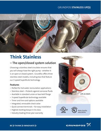 GRUNDFOS STAINLESS UP(S)