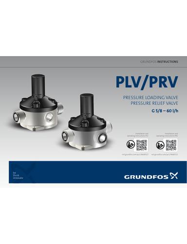 PLV Pressure loading valve / PRV Pressure relief valve G 5/8, up to 60 l/h (Quick guide) (until week 17-2019)