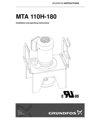 MTA 110H-180 (Installation and operating instructions)