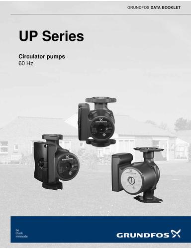 UP Series, Circulator pumps (Data booklet)