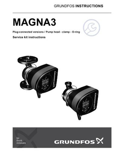 MAGNA3 (Plug-connected versions / Pump head - clamp - O-ring) (Service kit instruction)
