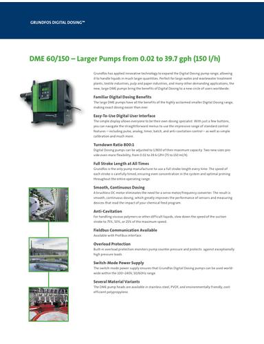 DME 60 to 150 (Data Sheet)