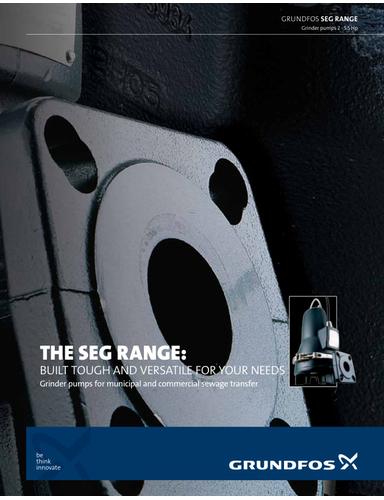 Grundfos SEG Range, Grinder pumps 2 - 5.5 HP (Product brochure)