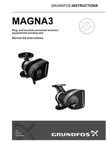 MAGNA3 (Plug- and terminal-connected versions / equipotential bonding wire) (Service kit instructions)
