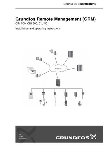 Grundfos Remote Management (GRM) (Installation aand operating instructions)