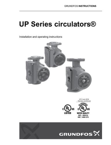 UP Series circulators® (Installation and operating instructions)
