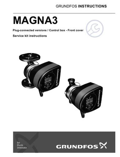 MAGNA3, Plug-connected versions / Control box - Front cover (Service kit instructions)