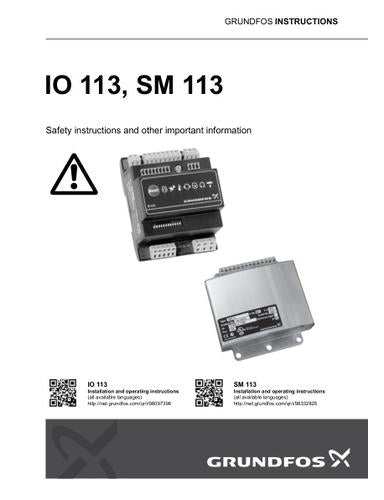 IO 113, SM 113 (Safety instructions)