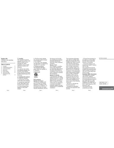 Repeater 15-55 HWR-D (Installation and operating instructions)