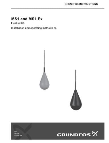 MS1 and MS1 Ex, Float switch (Installation and operating instructions)