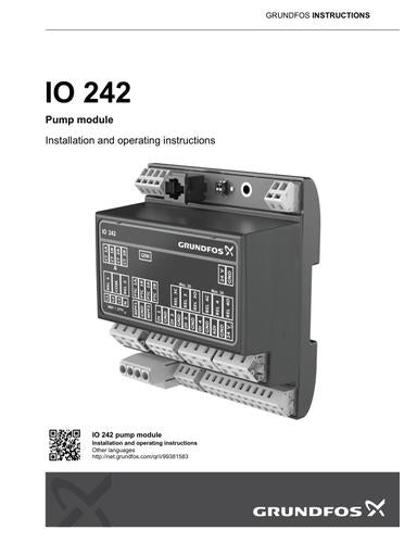 IO 242, Pump module (Installation and operating instructions)