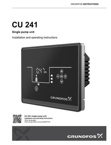 CU 241, Single pump unit (Installation and operating instructions)