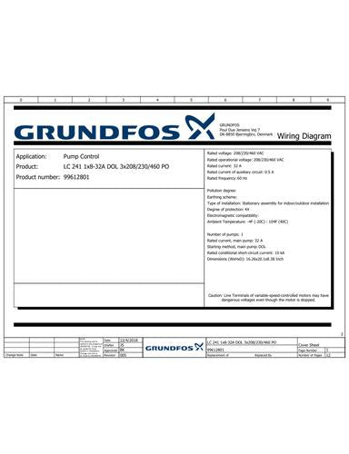 Pump Control, LC 241 1x8-32A DOL 3x208/230/460 PO (Wiring Diagram)