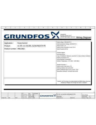 Pump Control, LC 241 1x1-5A.DOL.3x230/460/575 PO (Wiring Diagram)