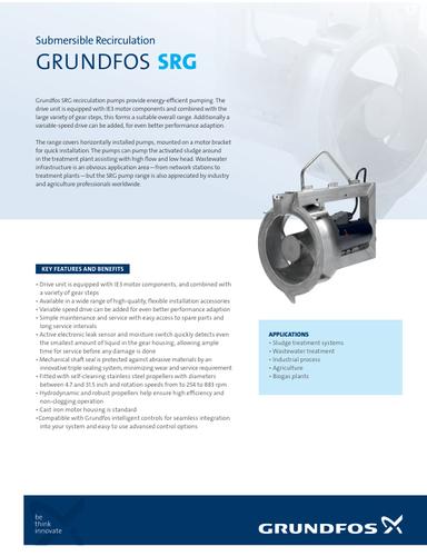 GRUNDFOS SRG, Submersible Recirculation (Product brochure)
