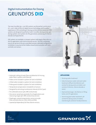 GRUNDFOS DID, Digital Instrumentation for Dosing (Leaflet)