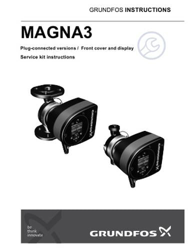 MAGNA3, Plug-connected versions / Front cover and display (Service kit instructions)