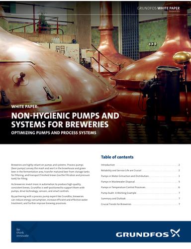 NON-HYGIENIC PUMPS AND SYSTEMS FOR BREWERIES (Product brochure)
