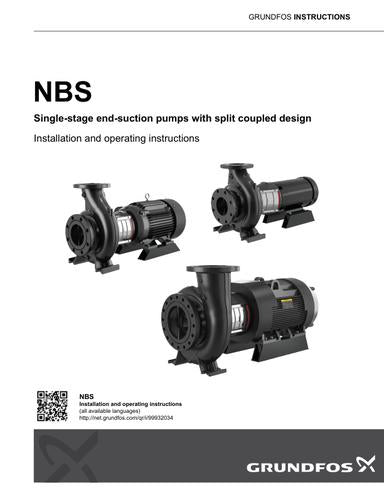 NBS, Single-stage end-suction pumps with split coupled design (I & O instructions)