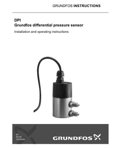 DPI, Grundfos differential pressure sensor (Installation and operating instructions)