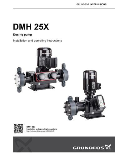 DMH 25X, Dosing pump (Installation and operating instructions)