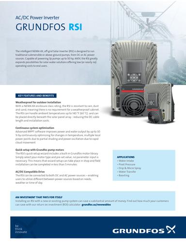 RSI, AC/DC Power Inverter (Product brochure)