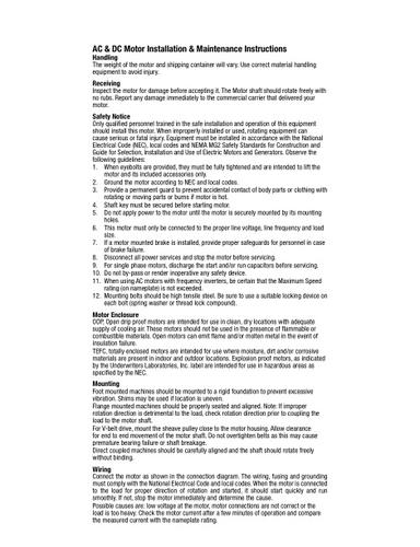 Baldor motors (I & O instructions)