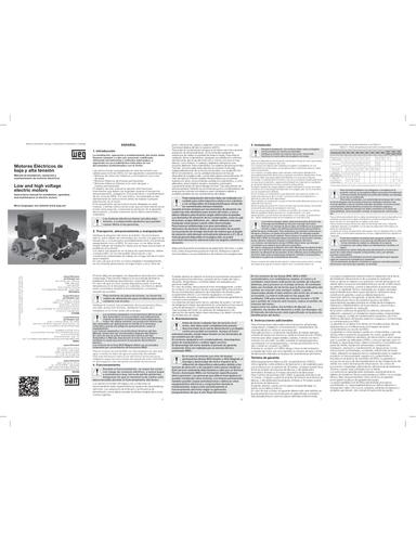 WEG motors, GB/ES version (I & O instructions)