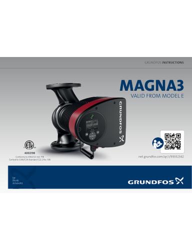 MAGNA3 Model E, Medium and large  (Quick Guide)