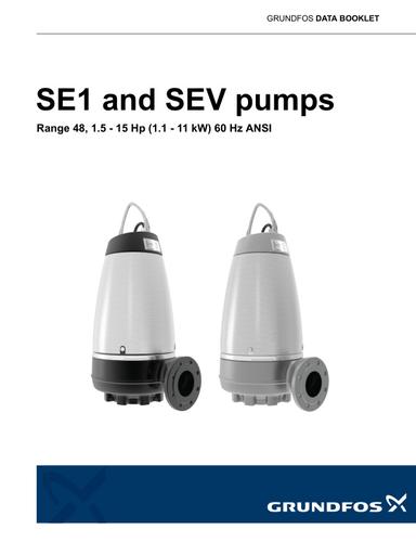 SE1 and SEV pumps, Range 48, 1.5 - 15 Hp (1.1 - 11 kW) (Data booklet)