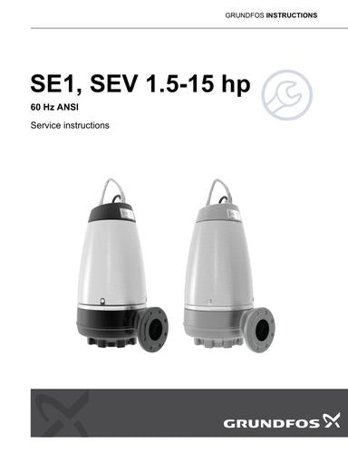 SE1, SEV 1.5-15 hp (Service instructions)