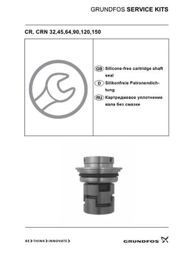 CR, CRN 32, 45, 64, 90, 120, 150 Silicone-free cartridge shaft (Service kit instruction)