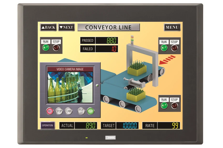 IDEC HG3G-VAXT22MF-B, 10.4" Touch Screen HMI