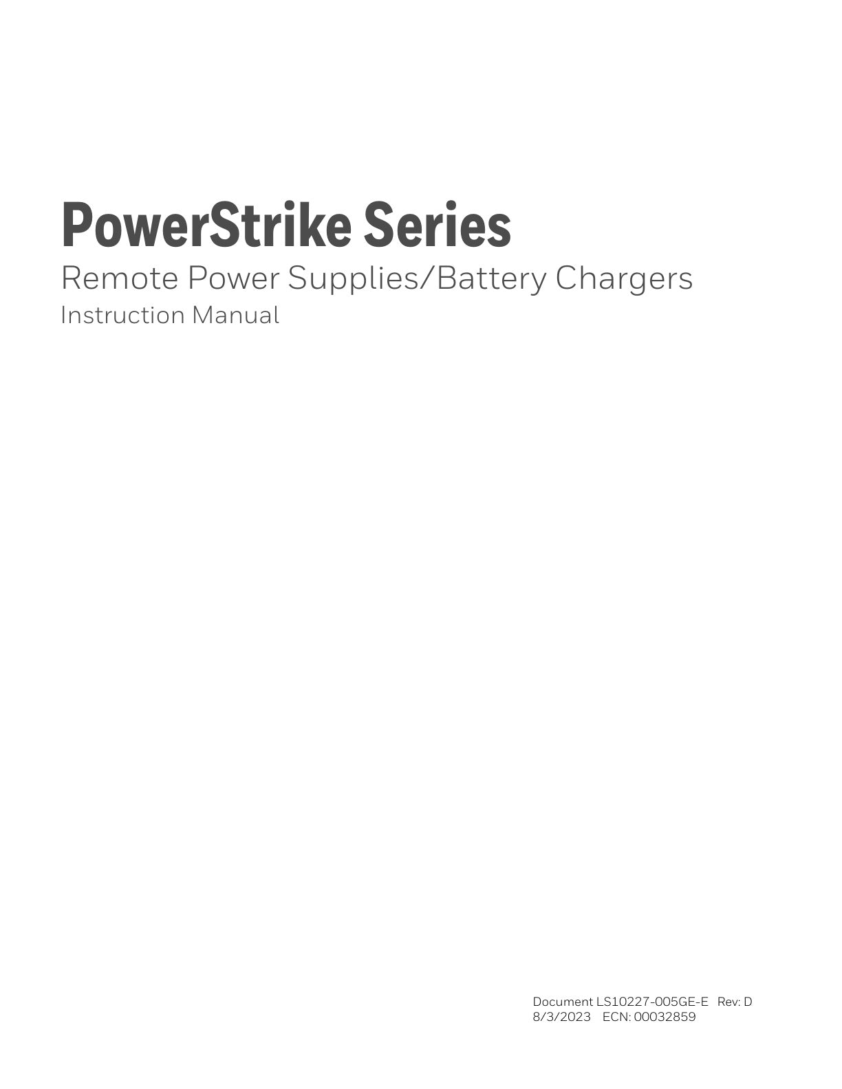 Hpf Ps6 Hpf Ps10 Series Powerstrike Manual