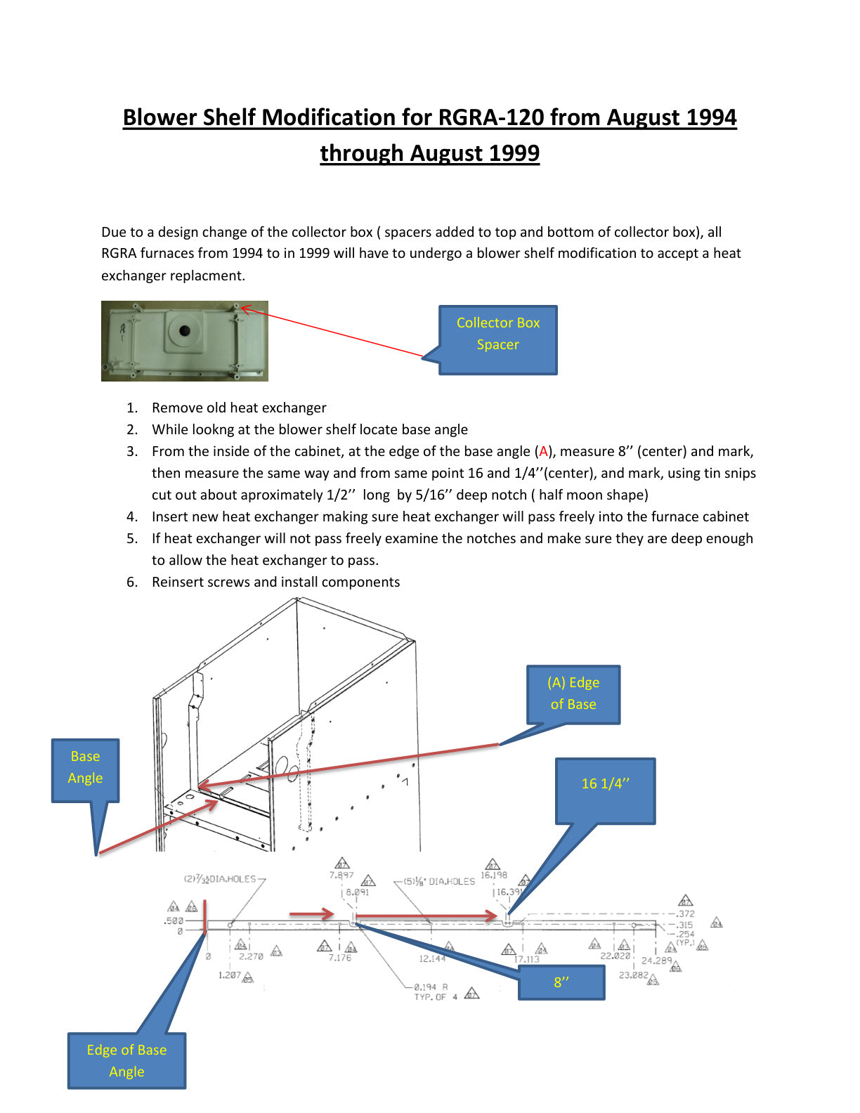 Heat Exchanger Modification For Rgra  120
