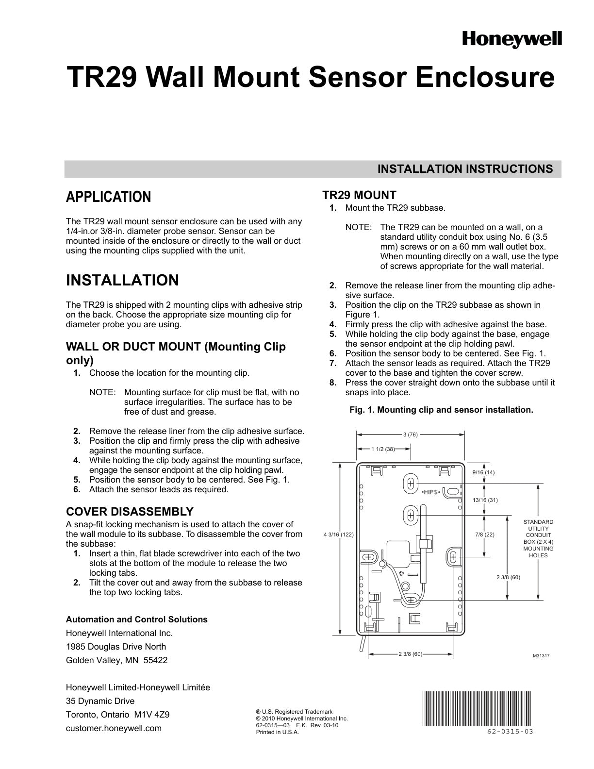 Inatallation Instructions