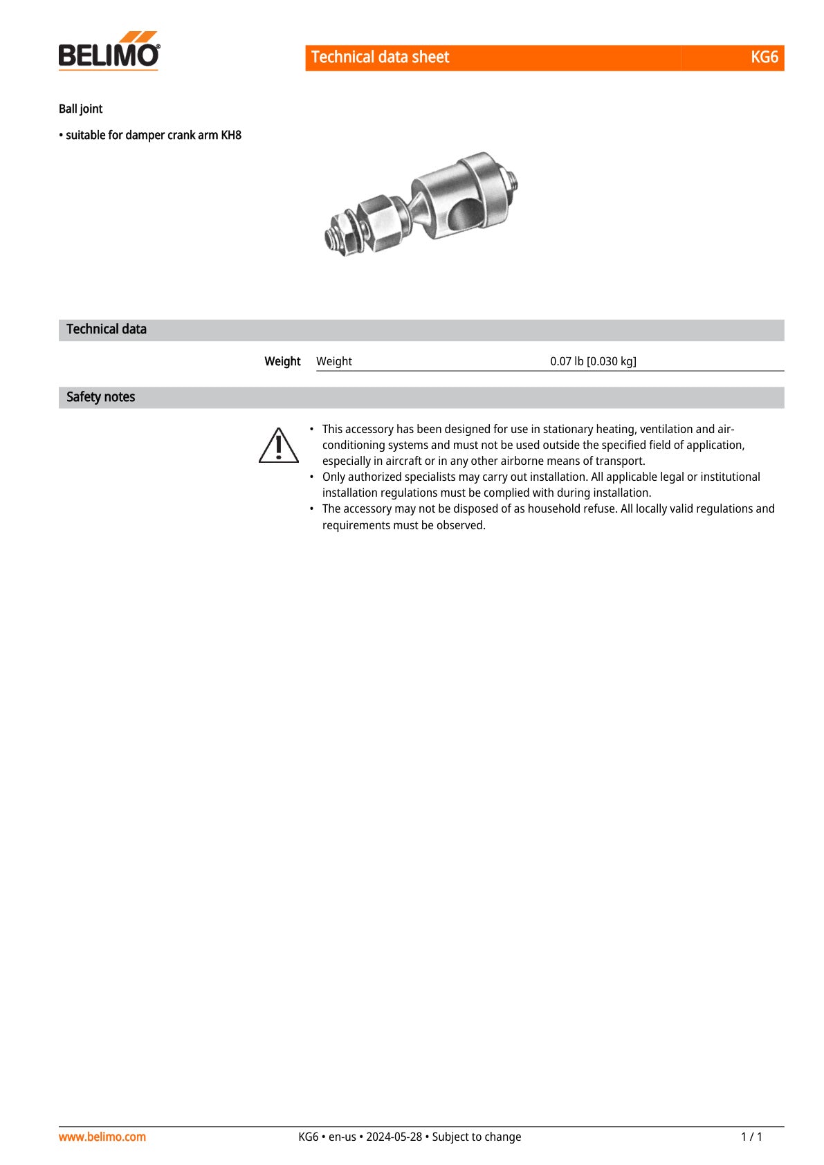 KG6 Datasheet