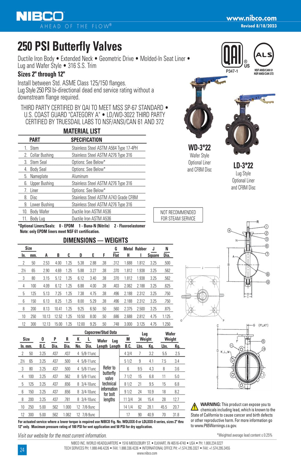 LD WD 3 22 Spec Sheet