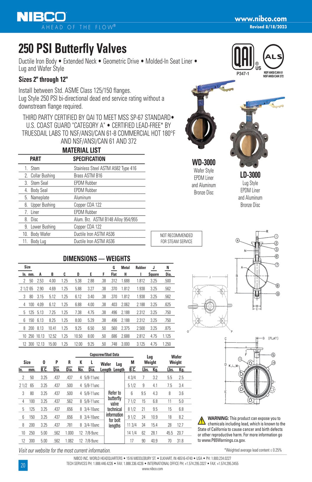 LD WD 3000 Spec Sheet