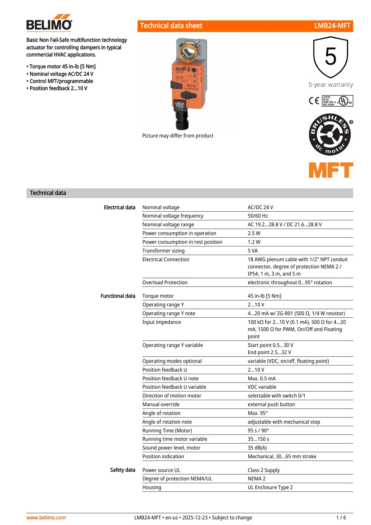 LMB24 MFT Datasheet