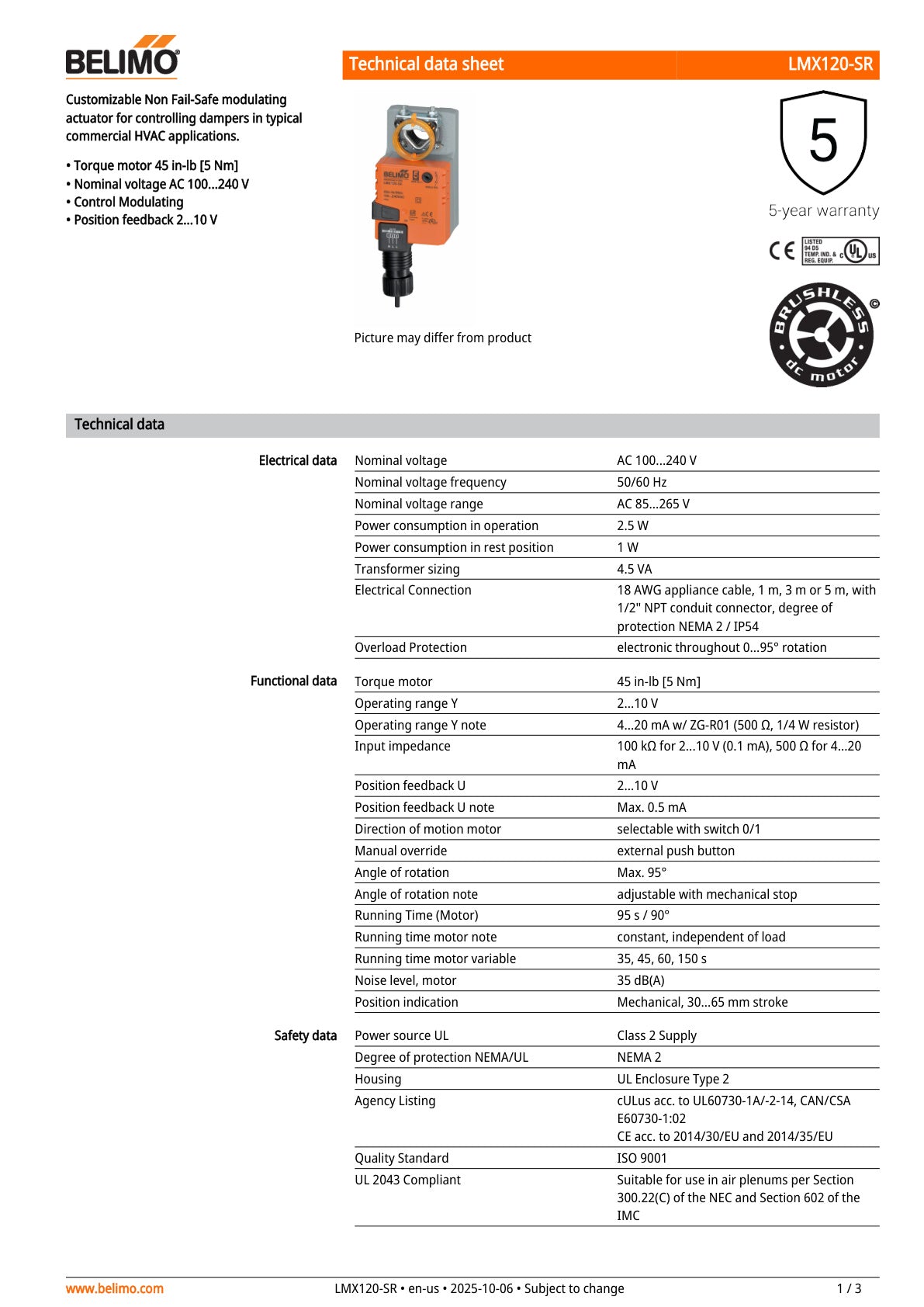 LMX120 SR Datasheet