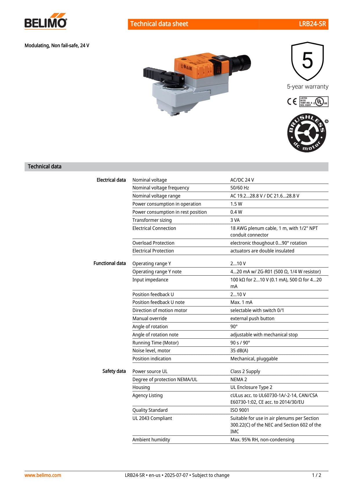 LRB24 SR Datasheet