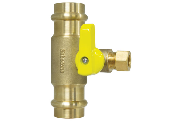 Webstone 1/4" OD x 3/4" Pro-Pal T-Valve H-80670W-T34