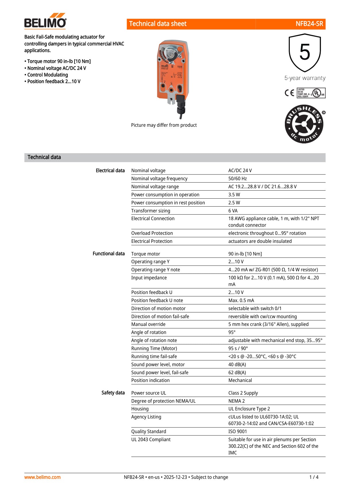 NFB24 SR Datasheet