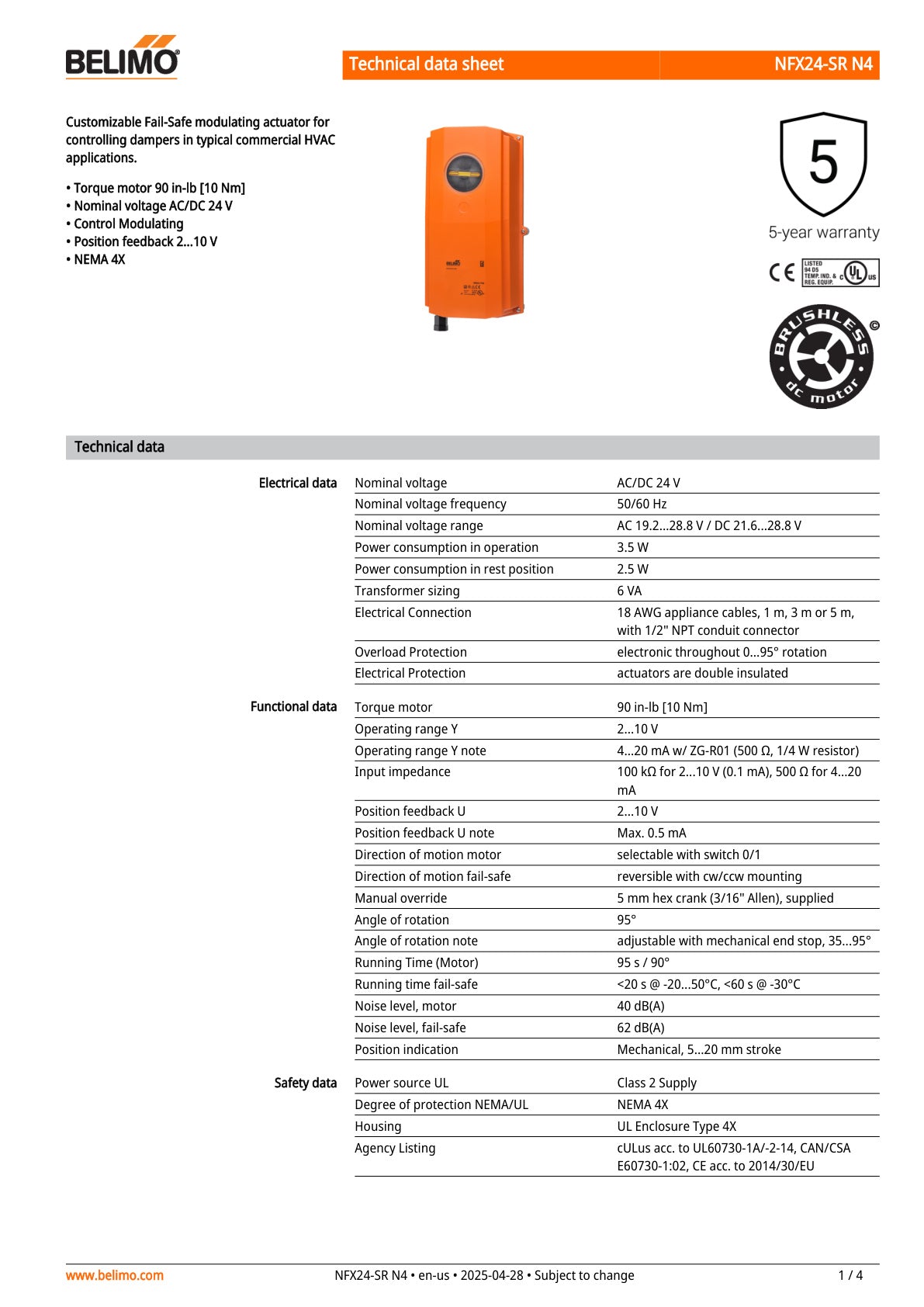 NFX24 SR N4 Datasheet