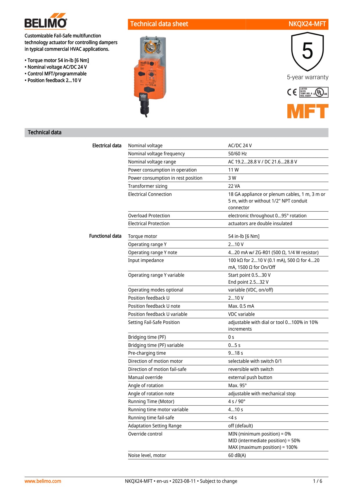 NKQX24 MFT Datasheet
